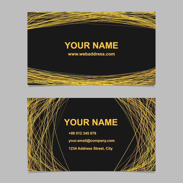 Free vector abstract business card template design set - vector corporate card illustration