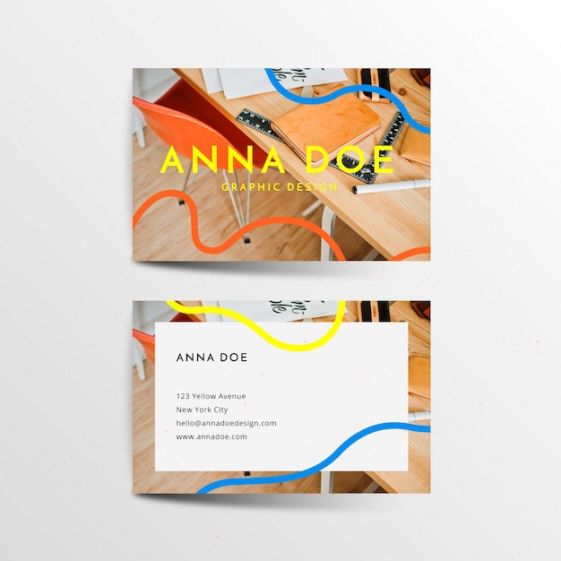 Free vector abstract business card template design