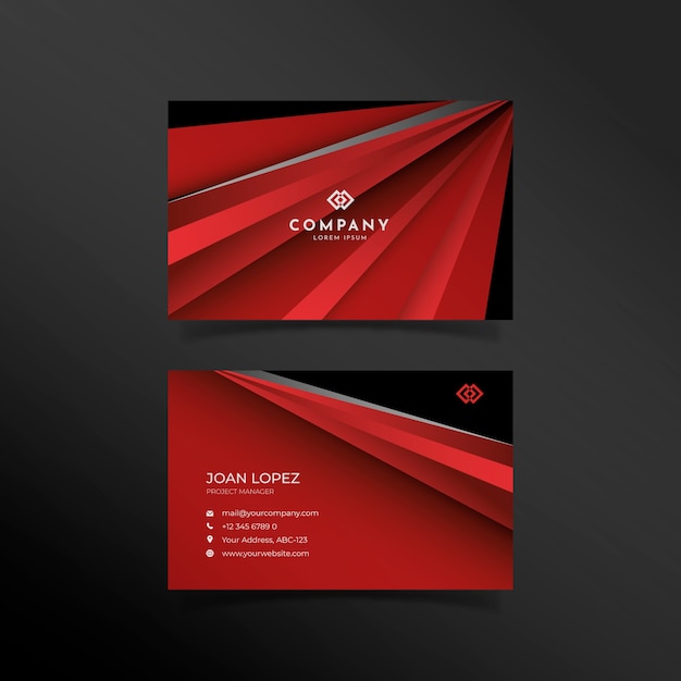 Free vector abstract business card template pack