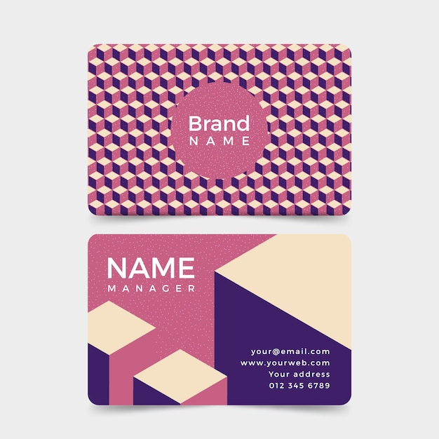 Free vector abstract business card template style