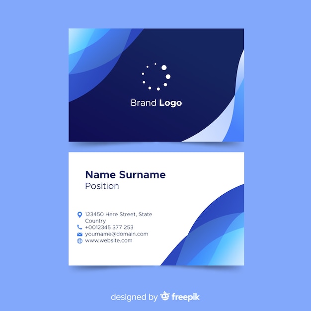 Abstract business card template with logo