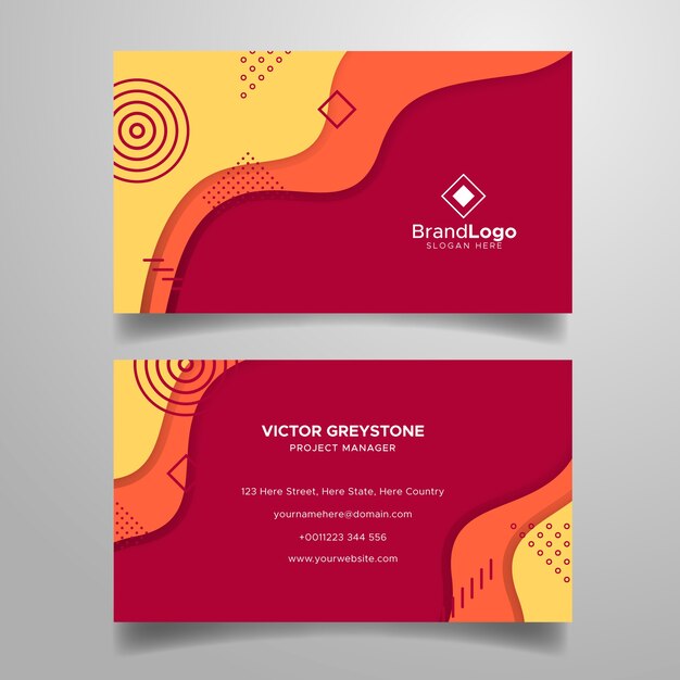 Abstract business card template with logo
