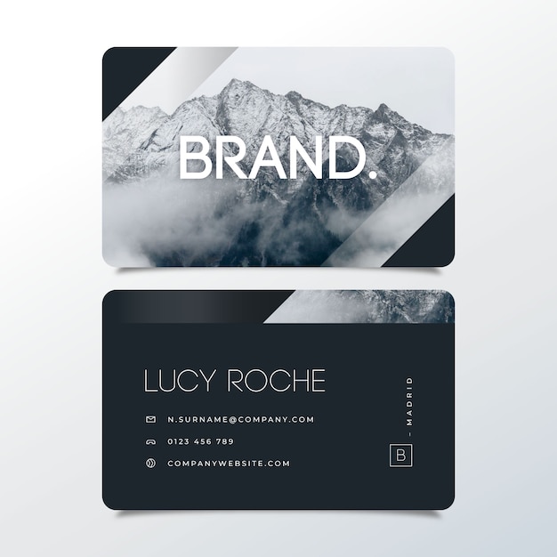 Abstract business card template with photo