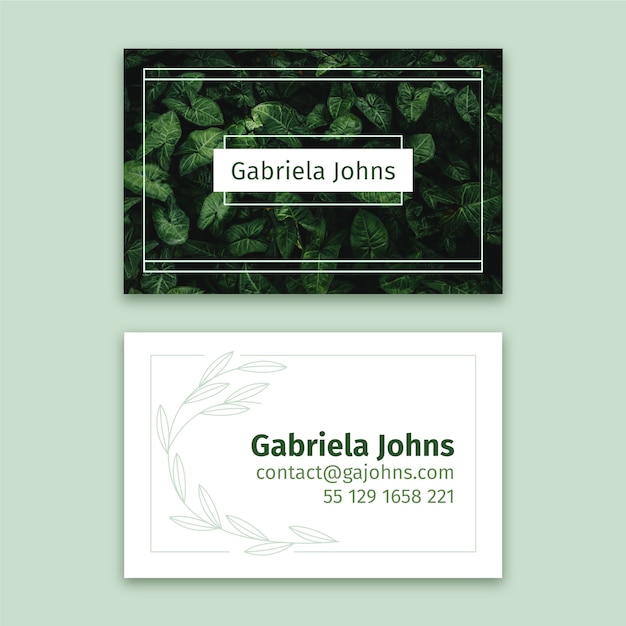 Abstract business card template with photo