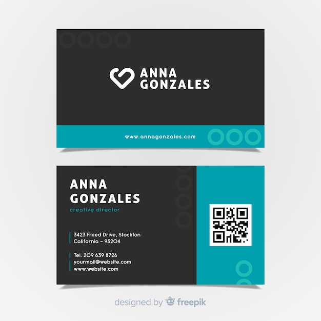 Free vector abstract business card template