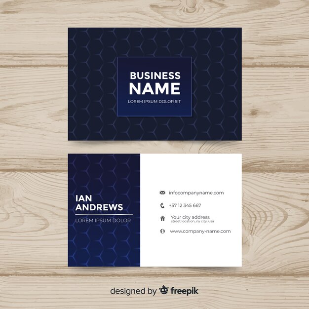 Free vector abstract business card template