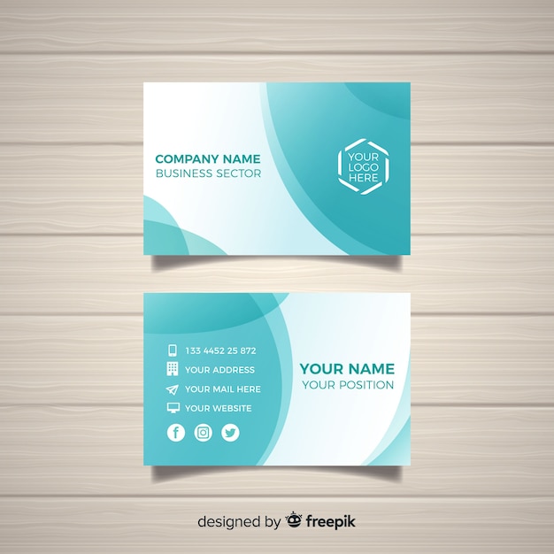 Free vector abstract business card template