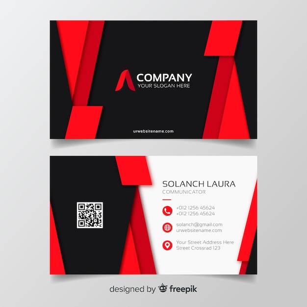 Free vector abstract business card template