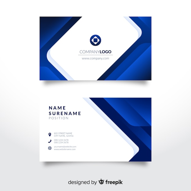 Free vector abstract business card template