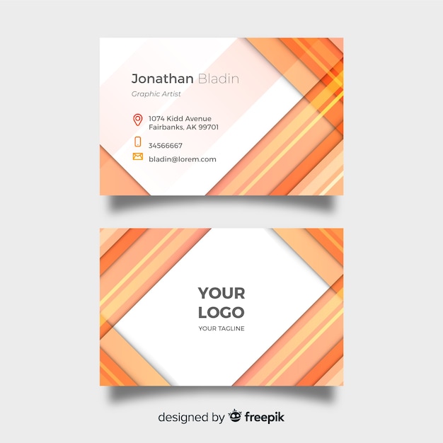 Free vector abstract business card template