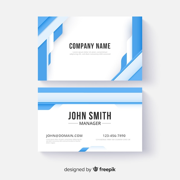 Free vector abstract business card template