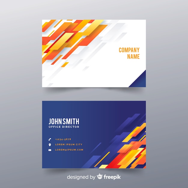 Free vector abstract business card template