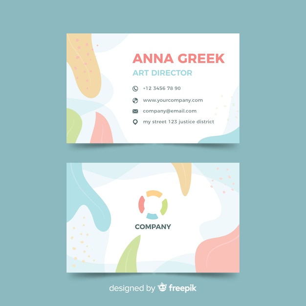 Free vector abstract business card template