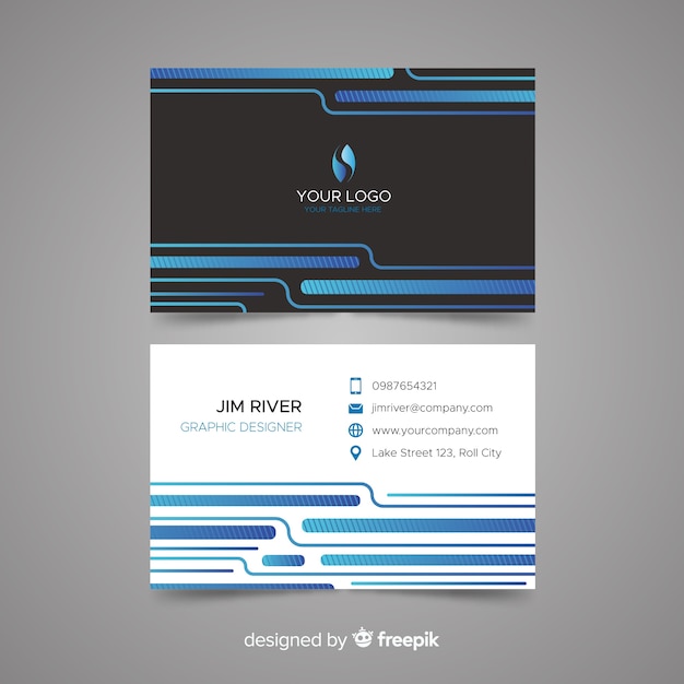 Free vector abstract business card template