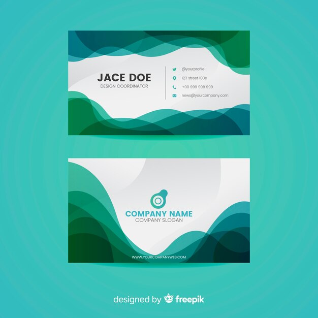 abstract business card template
