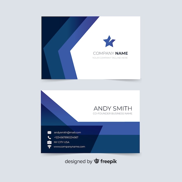 Free vector abstract business card template