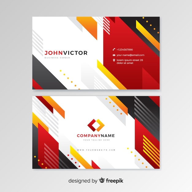 Free vector abstract business card template