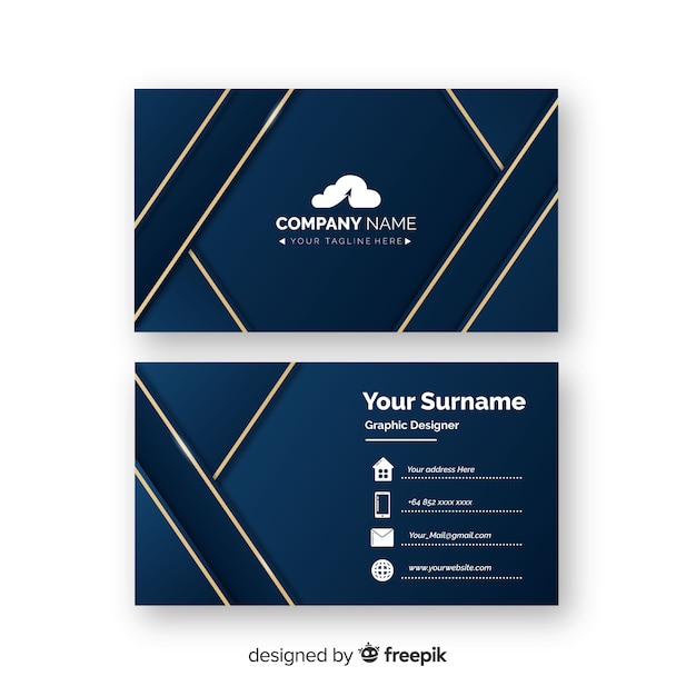 Free vector abstract business card template