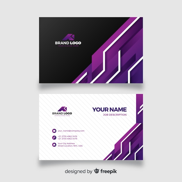 Free vector abstract business card template