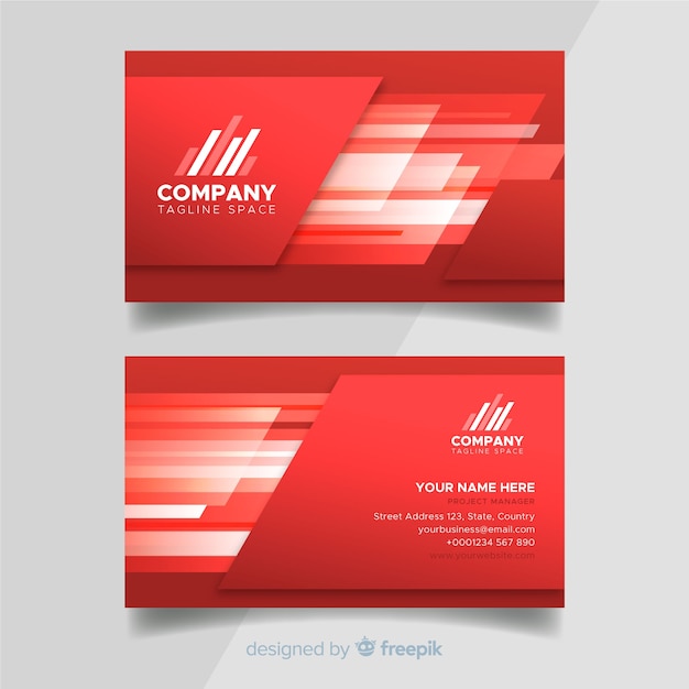 Free vector abstract business card template