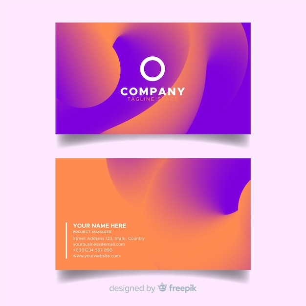 Free vector abstract business card template