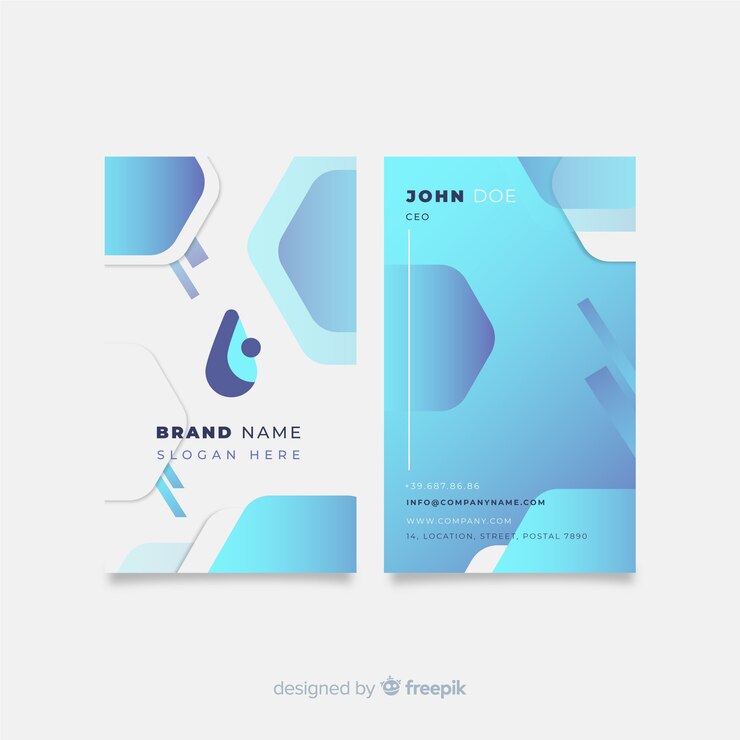 무료 Vector 추상 명함 서식 파일
