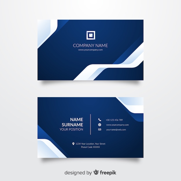 Free vector abstract business card template