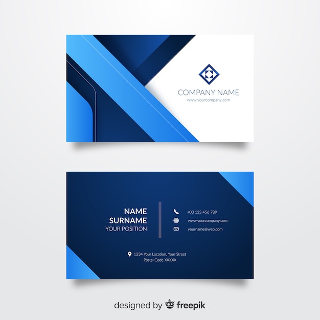 Free vector abstract business card template