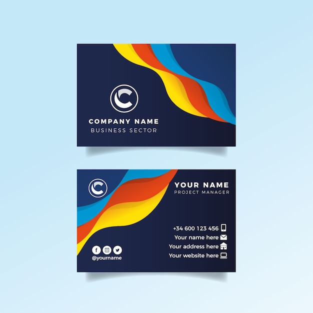 Abstract business card template