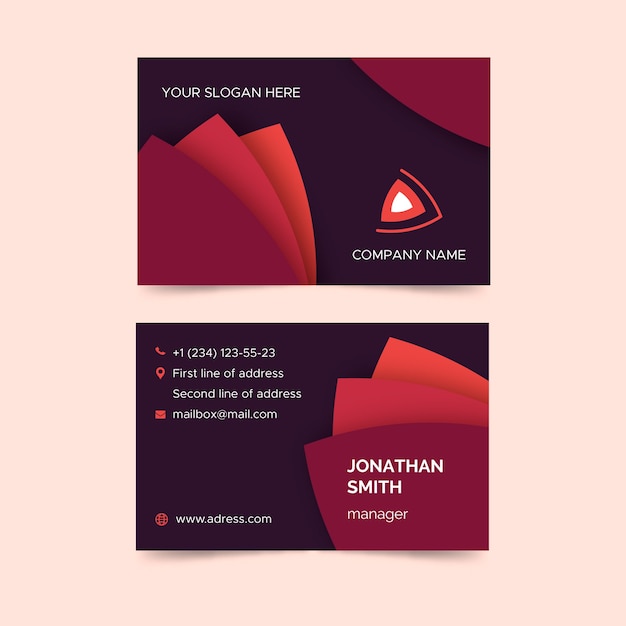 Free vector abstract business card template