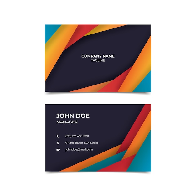 Free vector abstract business card template