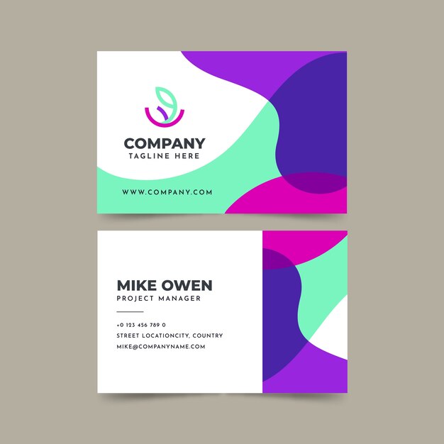 Abstract business card template