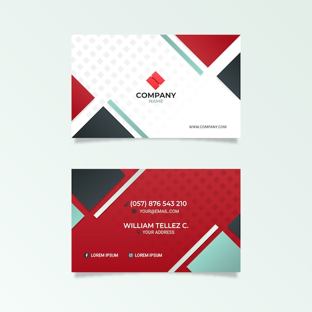 Free vector abstract business card template