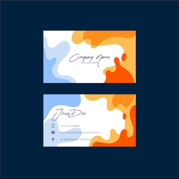 Free vector abstract business card template