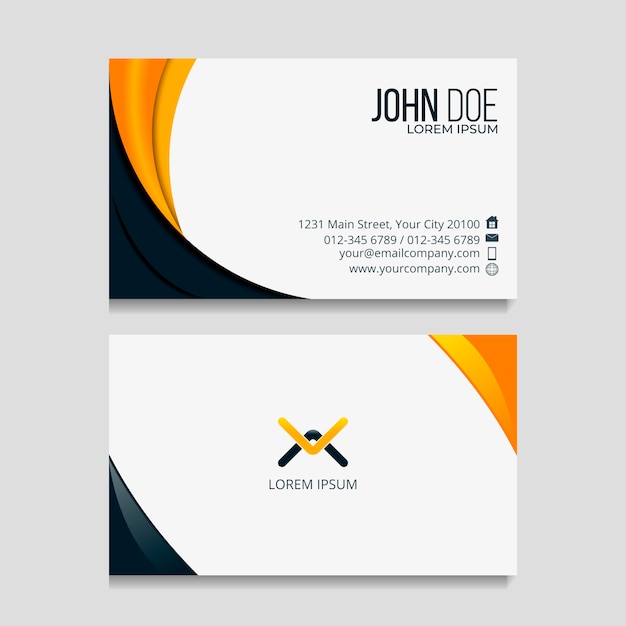 Free vector abstract business card template