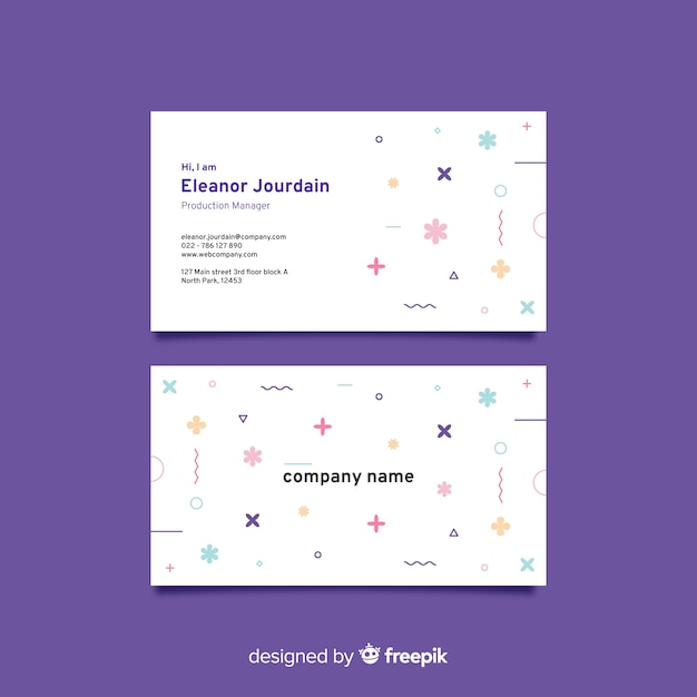 Free vector abstract business card template