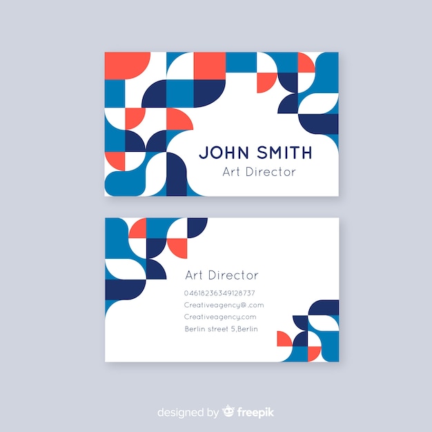 Free vector abstract business card templateabstract business card template