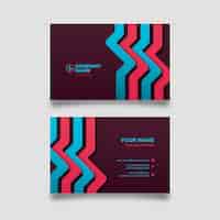 Free vector abstract business card with colourful shapes