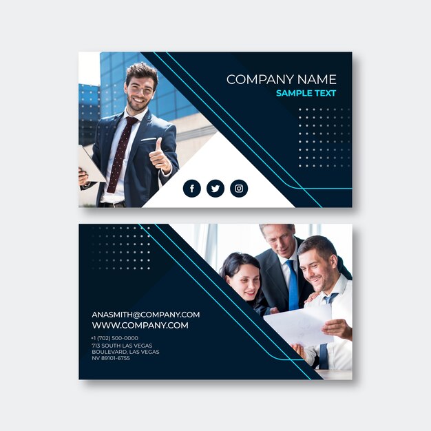 Abstract business card with photo