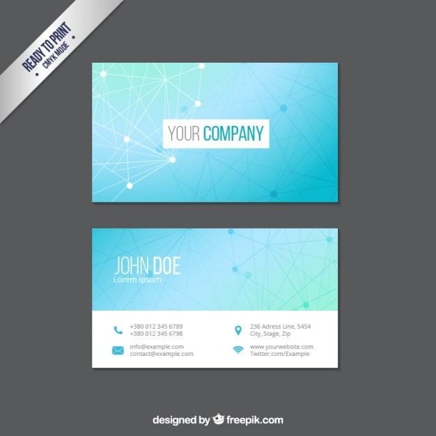 Free vector abstract business card