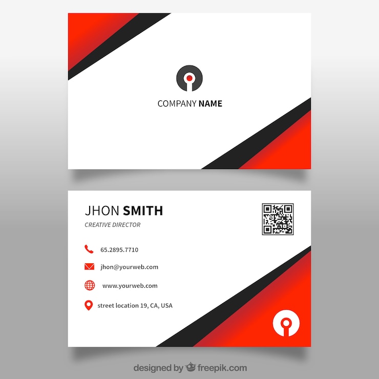 Free Vector abstract business card