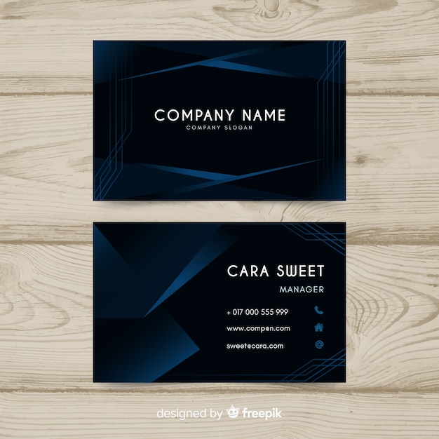 Free vector abstract business card