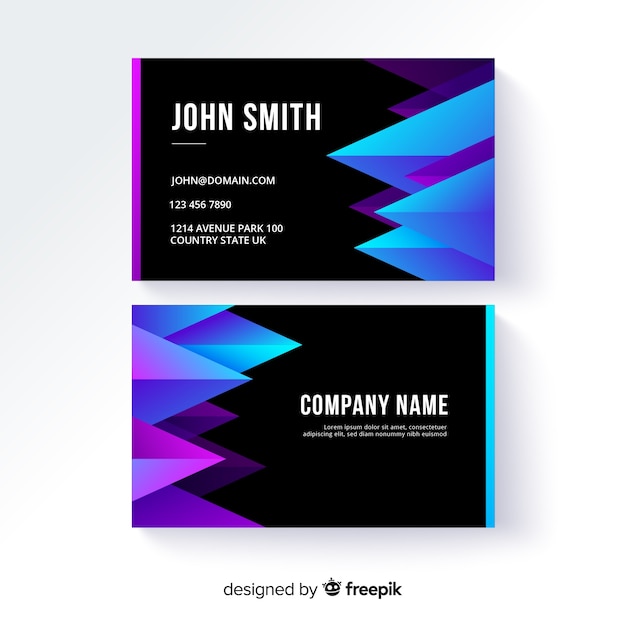 Free vector abstract business card