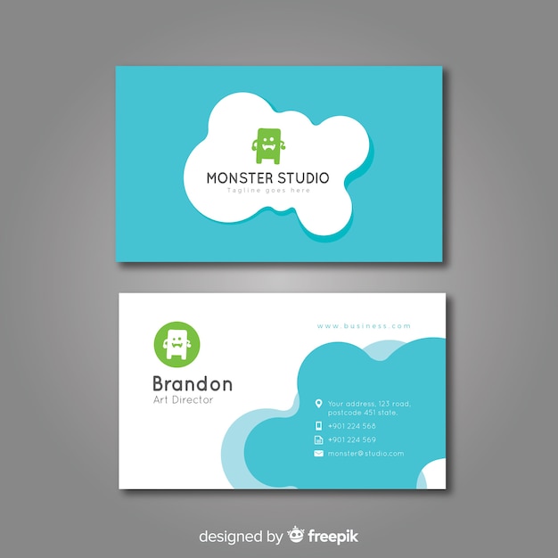 Free vector abstract business card