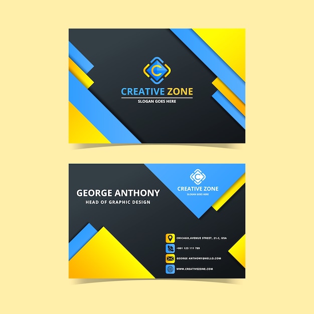 Free vector abstract business card