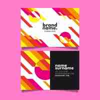 Free vector abstract business cards concept