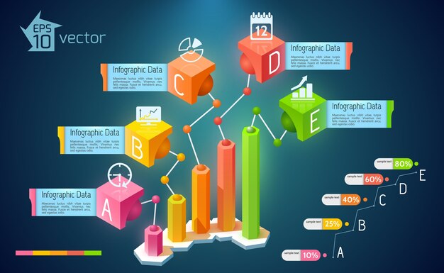 Abstract Business Chart Infographics