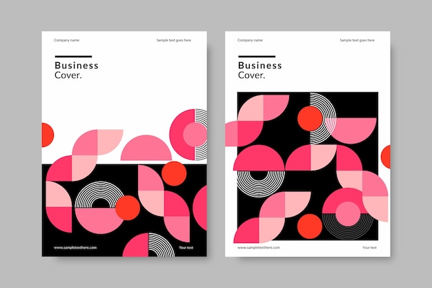 Free vector abstract business cover collection