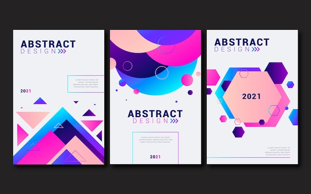 Free vector abstract business cover collection