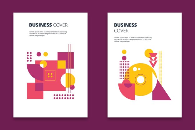 Free vector abstract business cover collection